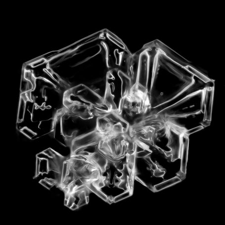 Eiskristalle, Bildbreite 0,5 mm